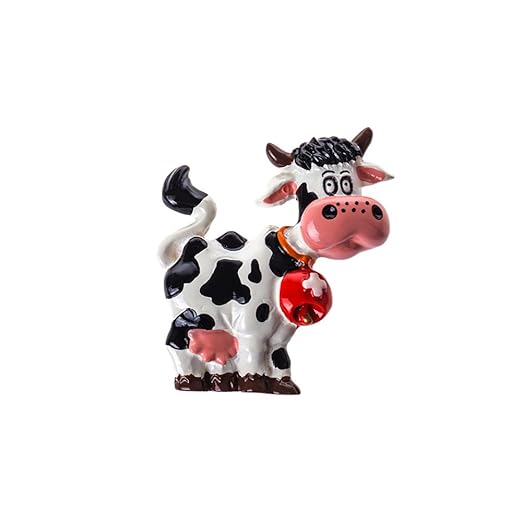 Imán Imán para nevera Vaca Vaca con Bell en rojo 3d??? 4? cm x 4 ...