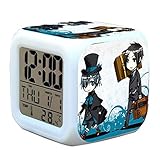 R-timer Style C Anime Black Butler Kuroshitsuji LED Light Alarm Clock