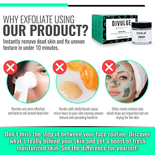 Exfoliating Enzyme Face Mask for Acne and Sensitive Skin Moisturizing