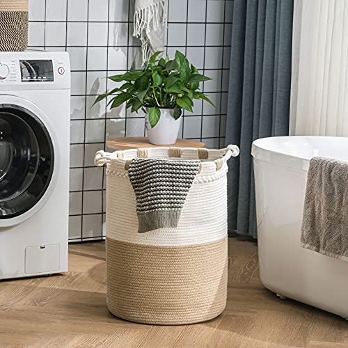 YOUDENOVA 72L Large Woven Laundry Hamper Tall Laundry Basket for