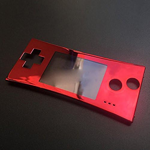 WILLOWLUCKY New Red Plating Faceplate Replacement Front Shell Cover for Nintend Game Boy Micro GBM