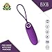 Mini Electronic Bullets by BXB | 7x Speed Patterns | Waterproof Design | USB Rechargeable | Cordless | Medical-Grade Silicone - Purple | Includes a Mini Massager