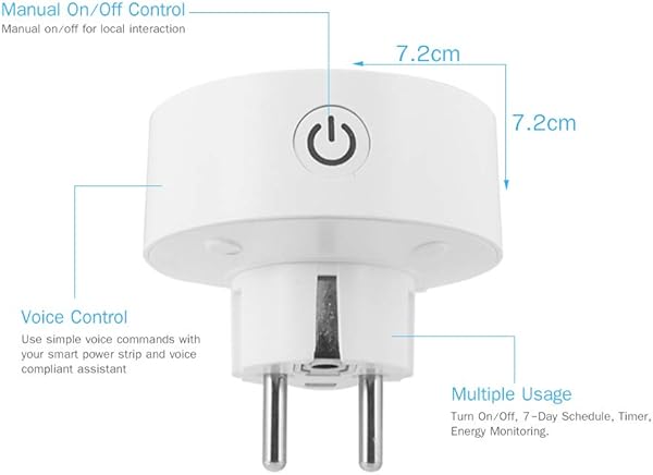 WiFi Enchufe Inteligente KKmoon Enchufe inteligente El enchufe de monitoreo de energa wifi funciona con Alexa Google Home Smart Life App Programacin remota y temporizador No requiere hub
