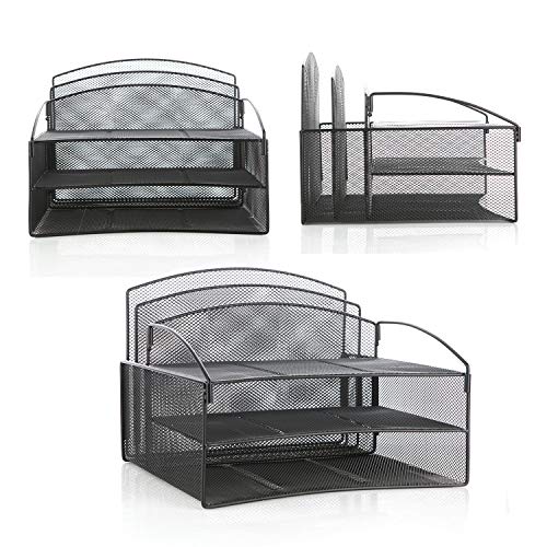 Veesun Desk Organizer,Mesh Desktop File Organizer Letter Paper Tray