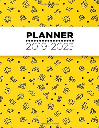 2019-2023 Planner: Yellow Daily Life Cover 60 Months Calendar Schedule Organizer Agenda Yearly Goals To Do List Monthly Task Checklist Planner Filled With Favorite Bible Verses Paperback – 17 Oct 2018