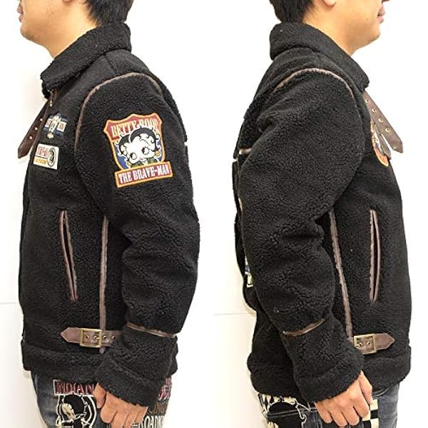 The Brave Man ブレイブマン ベティブープ b 31 B 3 フェイクスウェードボアブルゾン フライトジャケット The Brave Man ブレイブマン ベティブープ b 31 B 3 フェイクスウェードボアブルゾン フライトジャケット