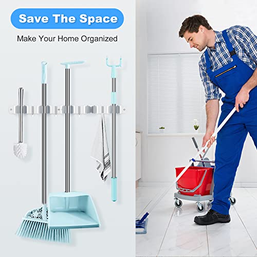 MIMIEYES Broom Holder, Mop and Broom Holder Wall Mount,Stainless Steel