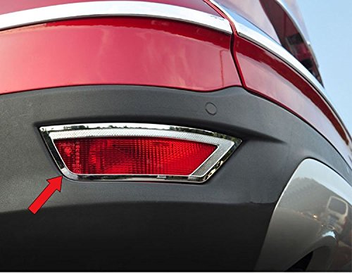 Generic Chrome Rear Bumper Fog Light Lamp Cover Trim Fit For Ford Escape Kuga 2013 2014