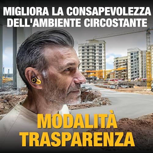 DEWALT - Jobsite Pro X2 ANC Fully Wireless Bluetooth Earbuds, Work Earbuds with Noise Reduction up to 38dB, Rotation Controls, 10 Hours Runtime (More than 40 with the