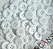 GANSSIA 5/8 Inch (15mm) White Color Buttons 4 Holes Sewing Buttons for Sewing Garment and Crafts DIY Pack of 200PCS