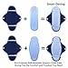 Reusable Natural Sanitary Napkins,Cotton Cloth Menstrual Maxi Pads Sets:2 Snap-on + 5 Cotton Liner Inserts, Eco-Friendly Soft Variety Pack Giving You The Comfort and Freedom You Need