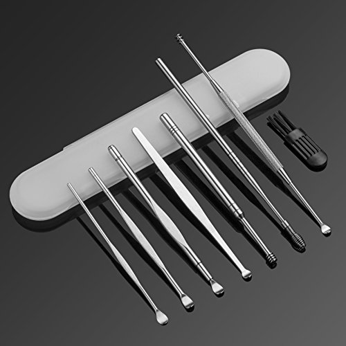 8 Pcs Ear Pick Earwax Removal Kit, Geengle Ear Cleansing Tool Set, Ear