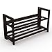 Stony Edge 2 Tier Stackable Wooden Shoe Rack for Closet, Compact Shoe Organizer for Entryway and Hallway, Small & Foldable, No assembly Shoe Shelves