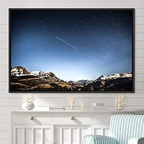 signwin Framed Canvas Wall Art Starry Sky Aerial...