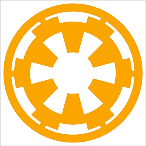 Star Wars Galactic Empire Vinyl Decal Window Sticker (5.5", Golden Yellow)