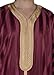 Moroccan Men Dress Caftan Handmade with Embroidery Tread Long Sleeve Burgundy