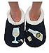 Snoozies Pairable Slipper Socks – House Slippers for Women, Fuzzy Slipper Socks with Unique Designs, Non Slip Socks - Bottle of White - Large