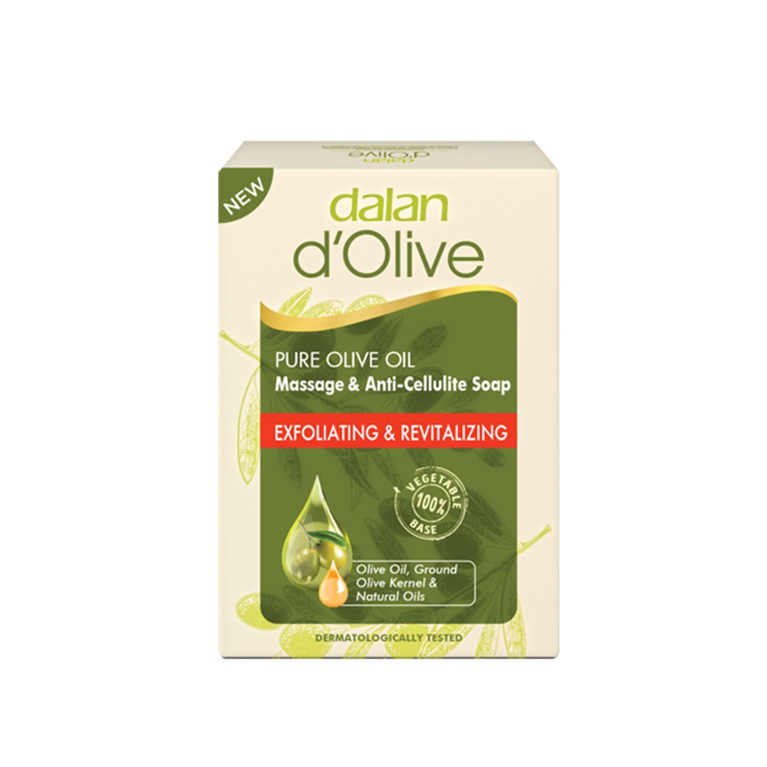 Dalan D'Olive Massage and Cellulite Soap, 0.16 kg