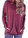 Lyxinpf Women's Casual Round Neck Sweatshirts Slouchy Pockets Pullover Long Sleeve Loose T Shirts Blouses Tops