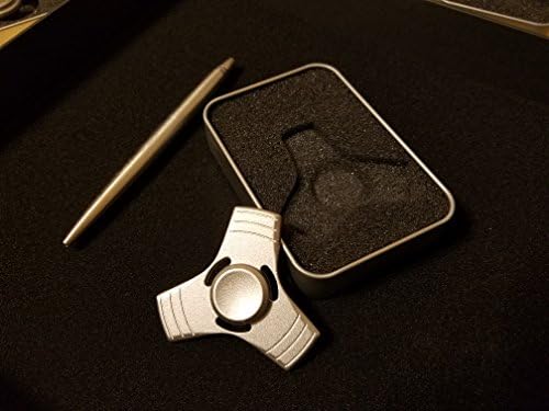Sliver Metal Fidget Tri Spinners Bluorbitz Toy for ADHD, Focus, Anxiety, Boredom, EDC, painted to prevent irritations, &amp; allergic reactions from direct contact with metal. (Silver)