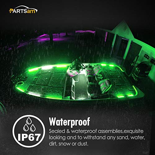 Partsam Green Boat Marine Interior Led Lighting Kit Green Led