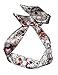 SUPCollect Customs Designer Wrappy Head Hair Scarf,Narrow Head band Wrap,Trendy and Deluxe (GG FLORAL)