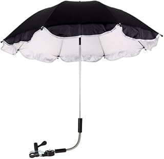 prettygood7 Kinderwagen Sonnenschirm Sonnenschutz UV-Strahlen Schirm Schirm Schwarz