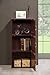 Hodedah 3 Door Bookcase Cabinet, MAHOGANY
