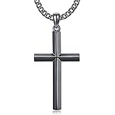 DOTBJ 925 Sterling Silver Cross Pendant with Stainless Steel Chain 22"+2"