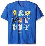 Pokemon Men's Eevee Evolution Short Sleeve T-Shirt, Royal Heather, Medium