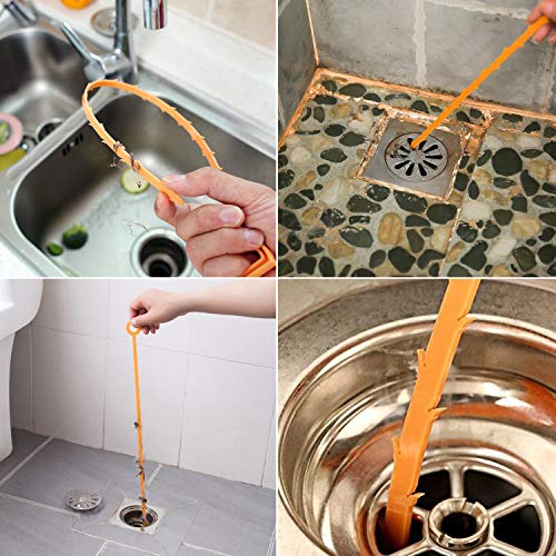 Snake Drain Clog Remover (3 pack) Flexible Plumbing Snake will unclog