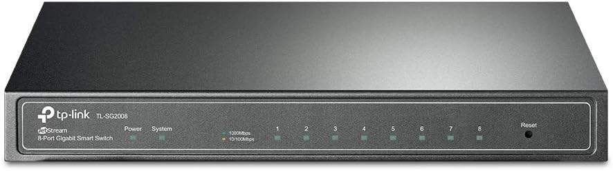 TP-Link SG2008 8-Port Gigabit Switch with VLAN QoS and ZTP