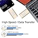 Type-C Flash Drive iPhone USB Flash Drive 128 GB High Speed Memory Stick 3 in 1 Thumb Drive Jump Drive for Android, Samsung, iPhone, MacBook, PC and More Devices (Gold)