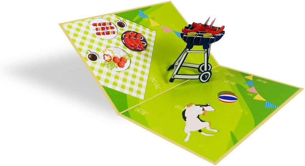Sweetpopup® 3D BBQ Pop-Up Card or Gift Voucher - Perfect for Holidays Vacations, Birthday Parties, Retirement - BBQ 022 - Image 5