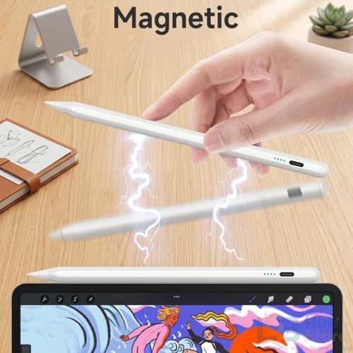 Caneta Stylus Touch Universal Ponta Fina iPad Tablet Celular USB-C Android | precisão compatibilidade universal carregamento rápido indicadores em led