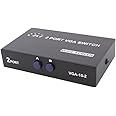 axGear 2 Port VGA SVGA Monitor Sharing Switch Box 2 in 1 Out for LCD PC TV Monitor