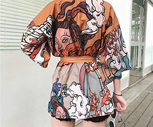 Japanese Kimono Traditional Yukata Women Kimono Cosplay Japanese Traditional Japanese Kimonos Q143,1,One Size - Thumbnail 3