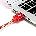 Tera Grand Apple MFi Certified - Lightning to USB Braided Cable with Aluminum Housing 10 ft. Red and Gold