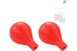 15ml Lab Pipet Rubber Bulb - Suction Ball Pipette Dropper Transfer Fits for 5 to 20ml Pipettes, 2 Pcs (Red)