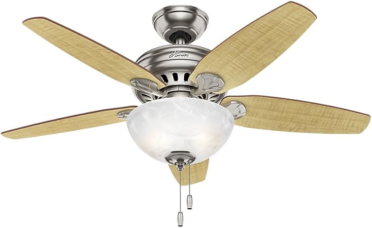 Hunter Indoor Ceiling Fan With Light And Pull Chain Control