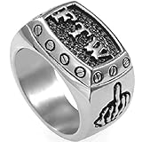 Size 7-15 Retro Vintage FTW Biker Middle Finger Ring