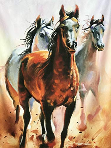 Strandtuch aus Frottee 90 x 170 cm (Pferd) – Bild 3