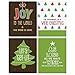 Big Dot of Happiness Rustic Joy - Holiday and Christmas Party Decorations for Women and Men - Wine Bottle Label Stickers - Set of 4