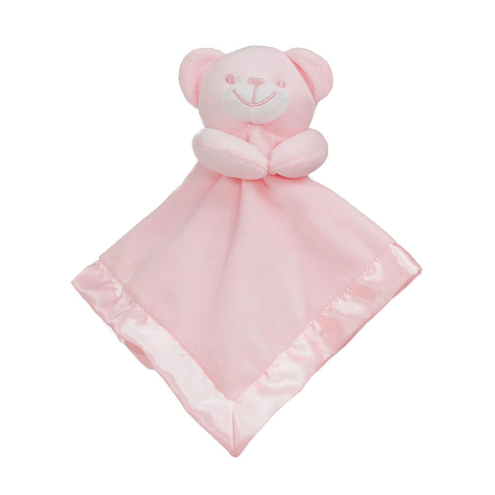 Soft Touch Baby Boys Girls Teddy Bear Cuddly Comforter Blanket Soft Toy Baby Shower Comforters BC21 (Pink)