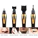 Nose Hair Trimmer, Water Resistant Electric Nose and Ear Trimmer with Stainless Steel Cutting Blades Battery Powered Cleaning Tool for Men in Black (4-in-1 Golden)