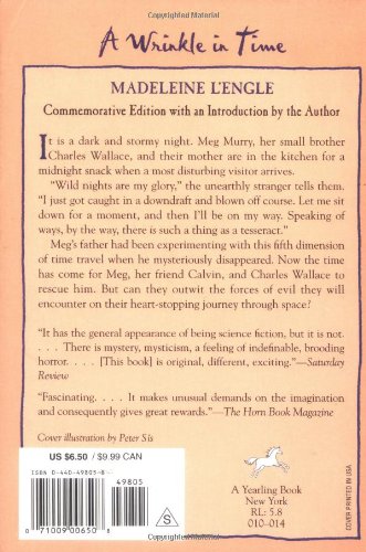 A Wrinkle In Time The Time Quartet Madeleine L Engle 9780440498056 Amazon Com Books