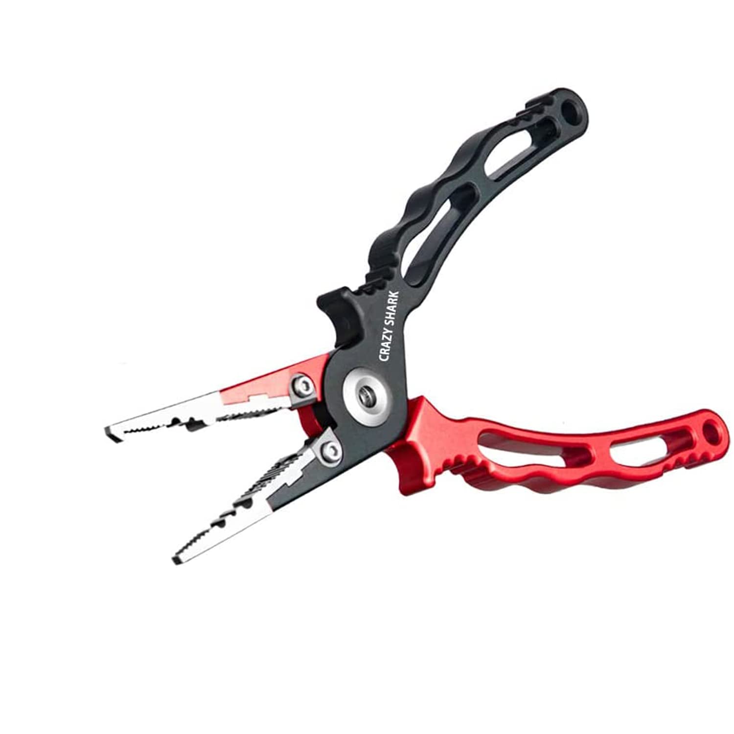 CRAZY SHARK Aluminum Fishing Pliers, Saltwater Resistant Fishing Tackle, Split Ring Pliers Hook Unloader, Gifts for Men