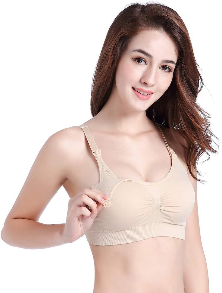 Hands-Free Breastpump Bra Breastfeeding Soft Cotton for Maternity Nursing
