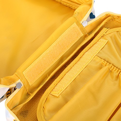WNOSH Multifunction Travel Toiletry Portable Travel Make up Kit Bag Cosmetic Makeup Pouch Toiletry Women Men Case Wash Organizer for Vacation Travel Bathroom Organizer Carry On Case(Yellow Smile Face)