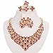 Moochi 18K Gold Plated Crystal Embedded Scarf Pattern Jewelry Set